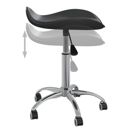 vidaXL 回転ダイニングチェア 合成皮革製 ブラック家具チェアキッチン・ダイニングルームチェア