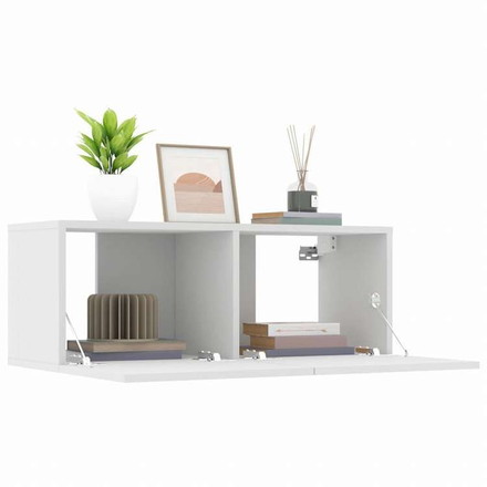 vidaXL テレビキャビネット 2点 ホワイト 80x30x30 cm エンジニアリングウッド家具