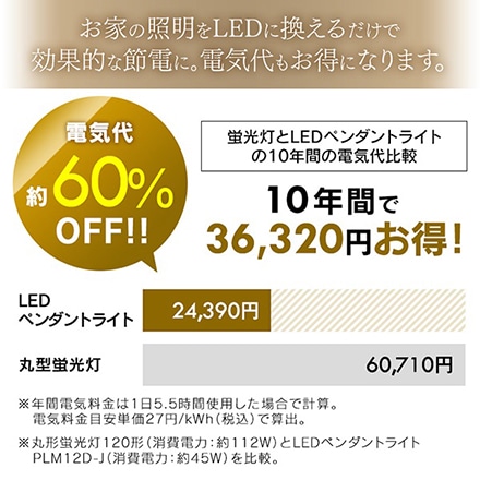 アイリスオーヤマ 和風LEDペンダントライト メタルサーキットシリーズ 12畳 PLM12D-J