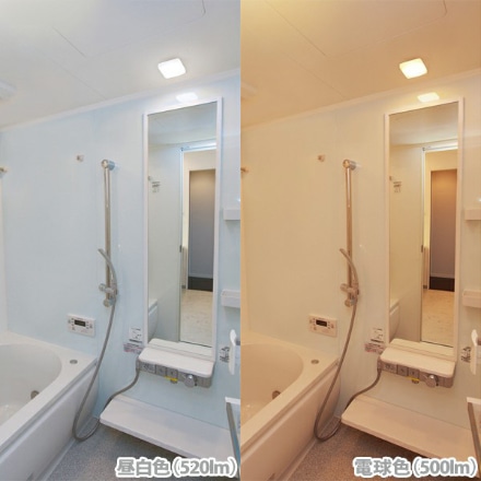 アイリスオーヤマ ポーチ・浴室灯 角型 シルバー IRCL5N-SQPLS-BS 昼白色(520lm) ※他色・他各種あり