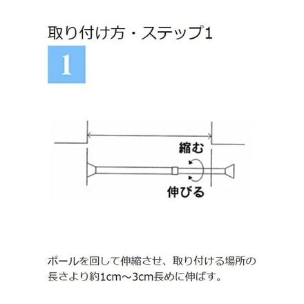 アイリスオーヤマ 伸縮棒超スリム RSV-110 ホワイト