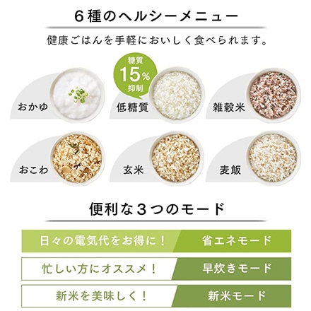 アイリスオーヤマ ジャー炊飯器 5.5合 ホワイト RC-MEA50-W