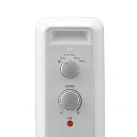 アイリスオーヤマ ウェーブ型オイルヒーター IWH2-1208D-W ホワイト