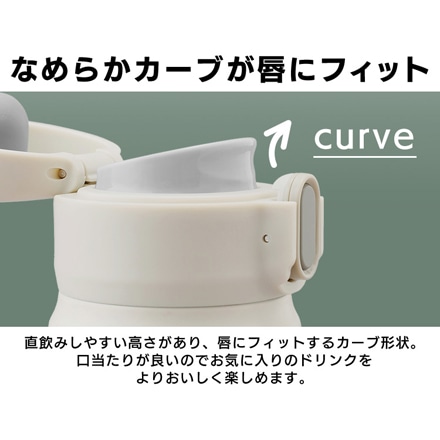 アイリスオーヤマ ステンレスマグボトル ワンタッチ 500ml SM-O500 ペールホワイト