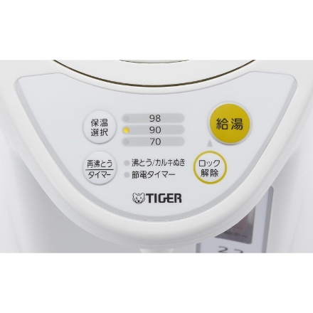 TIGER 電動ポット ホワイト PDR-G301