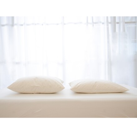 2つの枕を重ねて使う枕（ツインピロー） 専用カバー付き （パールホワイト）
