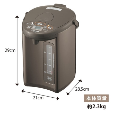 電気ポット 象印マホービン 3.0L CD-WZ30-TM メタリックブラウン