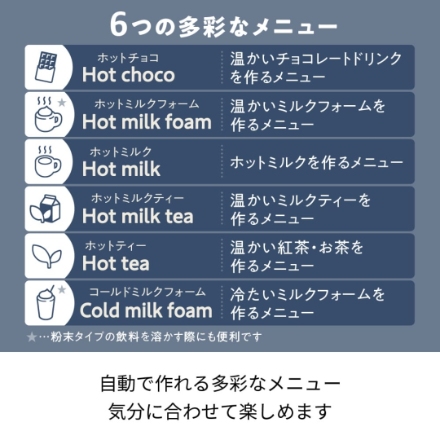 ホットチョコ&ミルクフォーマー レコルト RMT-3W クリームホワイト