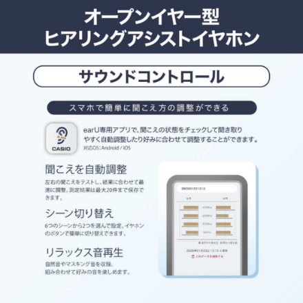 カシオ イヤホン earU ER-100SH-WY [アイボリーホワイト]