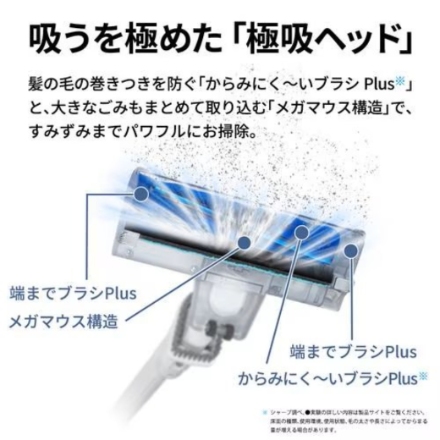 シャープ スティック掃除機 RACTIVE Air EC-KR50A-W ホワイト系