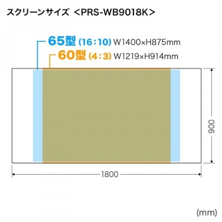 サンワサプライ プロジェクタースクリーン（マグネット式） PRS-WB9018K