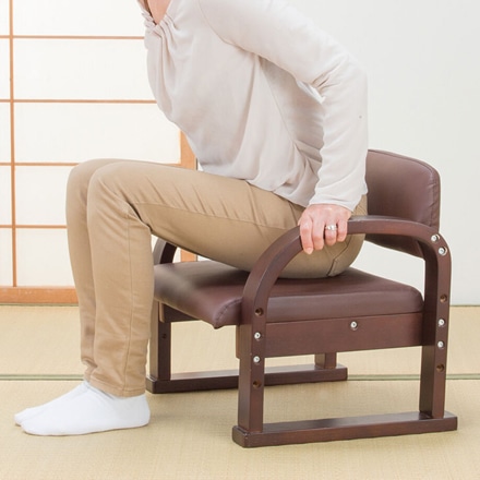 立ち座り楽ちん座椅子 日本製 同色2脚組 ゴブラン柄