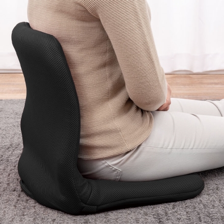 背筋サポートリクライニングチェア ブラック 同色2個組