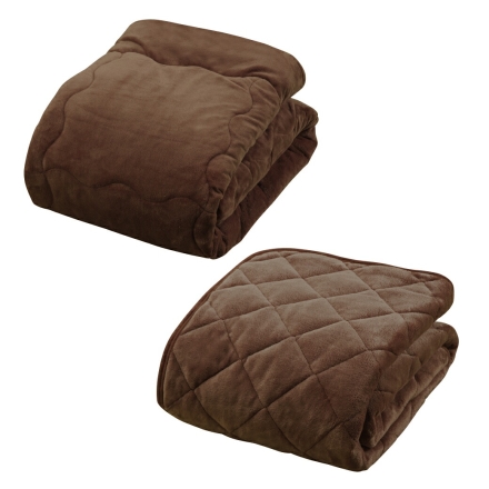 ファミラ 5層構造トリプルウォームぽかぽか 毛布布団セット 掛布団+敷パット シングル ピンク