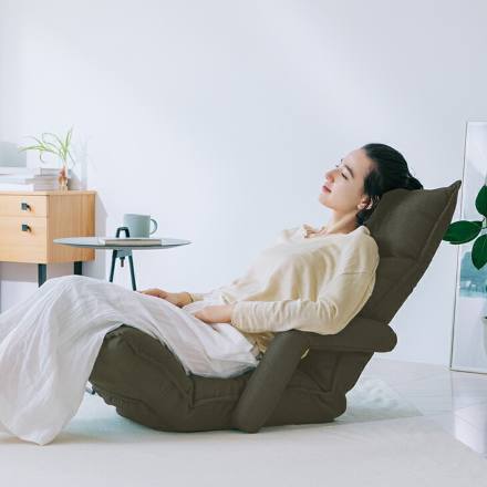 エイミー スイッチチェア マッサージチェア 肘付き リクライニング AIM-133 ブラウン