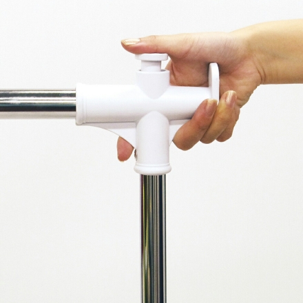 頑丈ハンガーラック 120cm幅 キャスター付き ホワイト