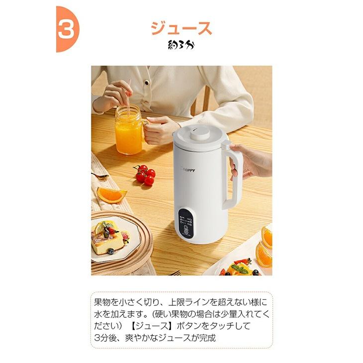SOPPY 豆乳メーカー D06 大豆と水だけで豆乳が作れる レシピ付き [北海道産大豆付き]