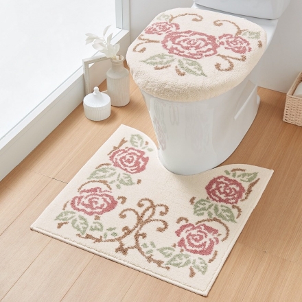 トイレマットシリーズ「ローズガーデン」レギュラーマット60×60cm