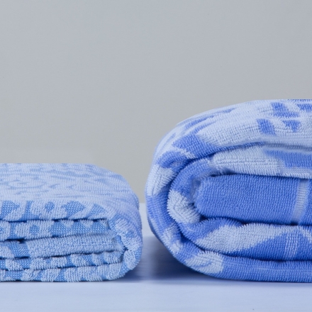 今治産 桔梗柄ワイドボリュームタオルケット 2色組 タオルケット 桔梗柄 和柄 厚手 オールシーズン 通年