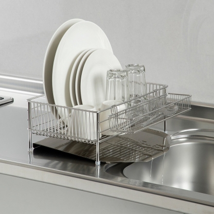 ラバーゼ 水切りかご（小）3点セット 水切りラック キッチン シンク 中 水切りかご シンク 上 日本製 燕三条