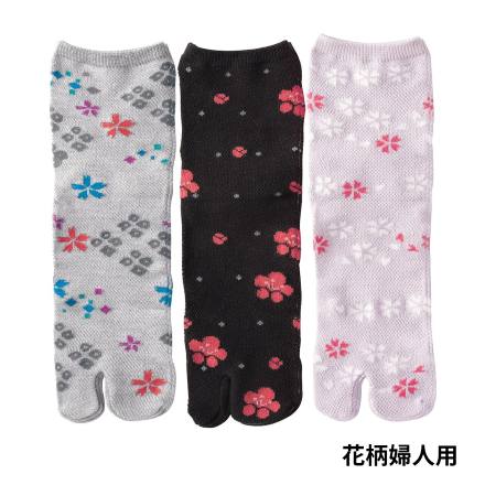 足袋ソックス 3色組 全面メッシュ ムレない 靴下 かわいい 柄 プレゼント 贈り物