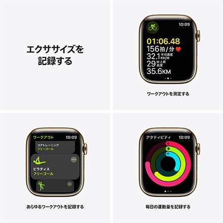 Apple Watch Series 7（GPS + Cellularモデル）- 45mmゴールドステンレススチールケースとゴールドミラネーゼループ with AppleCare+