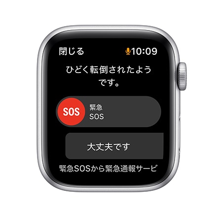 Apple Watch SE（GPSモデル）- 44mmシルバーアルミニウムケースとアビスブルースポーツバンド - レギュラー with AppleCare+