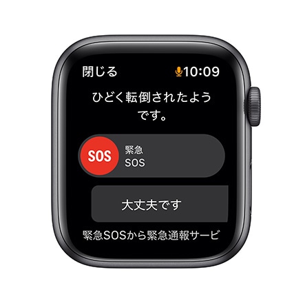 Apple Watch SE（GPSモデル）- 44mmスペースグレイアルミニウムケースとミッドナイトスポーツバンド - レギュラー