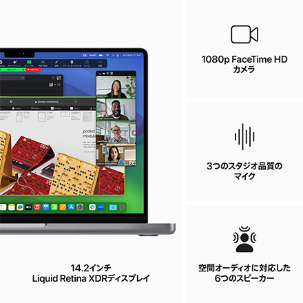 Apple MacBook Pro 14インチ 8コアCPUと10コアGPUを搭載したApple M3チップ, 16GB, 1TB SSD - スペースグレイ