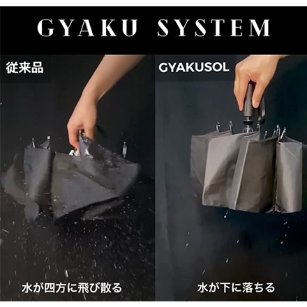 GYAKUSOL 逆折り型 折り畳み傘 グレー