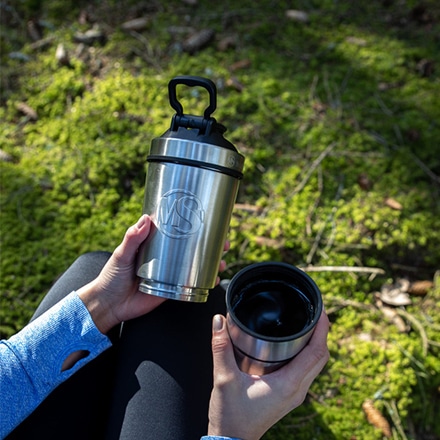 MetalShake メタルシェイク ステンレス製 カップ付 シェイカーボトル 600ml ブルーグレー