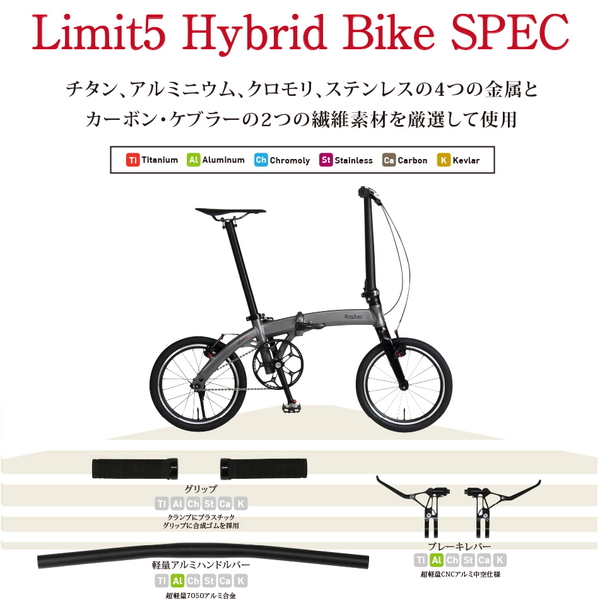 GIC 折りたたみ自転車ハリークイン Limit6+ 外装3段変速搭載モデル １６インチ