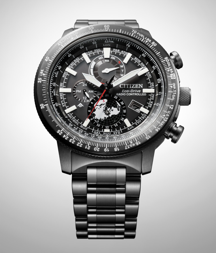 CITIZEN シチズン PROMASTER プロマスター SKY スカイ BY3005-56G メンズ 腕時計 光発電 エコドライブ 電波 ソーラー ステンレス ブラック文字盤 20気圧防水 サファイアガラス