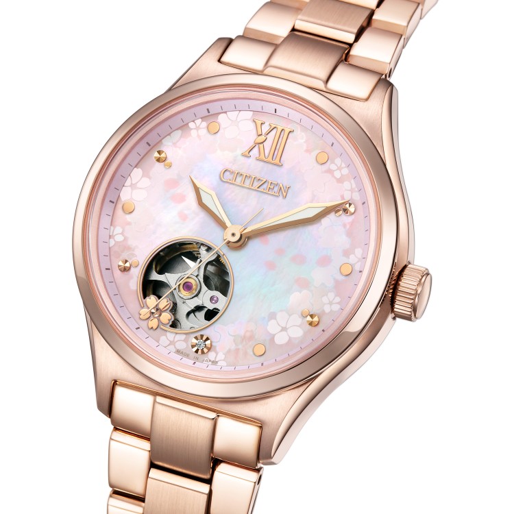 シチズンコレクション 腕時計 メカニカル 桜 限定モデル レディース 国内正規品 PC1015-59W