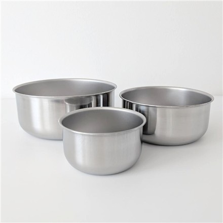 カクセー ステンレス製ふた付保存容器 丸型3個組