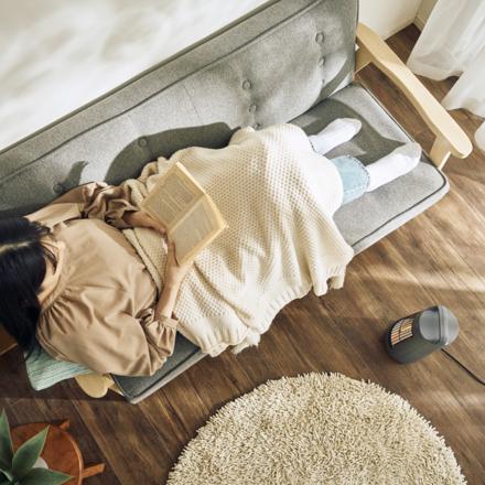 QUADS 電気ストーブ カーボンヒーター コーン QS425GY グレー