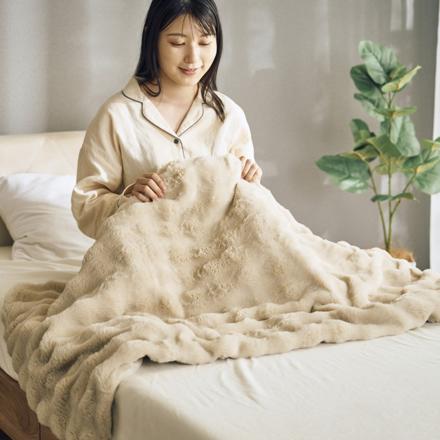 QUADS 電気毛布 掛敷両用タイプ 140×80cm トロン QS433CG チャコールグレー