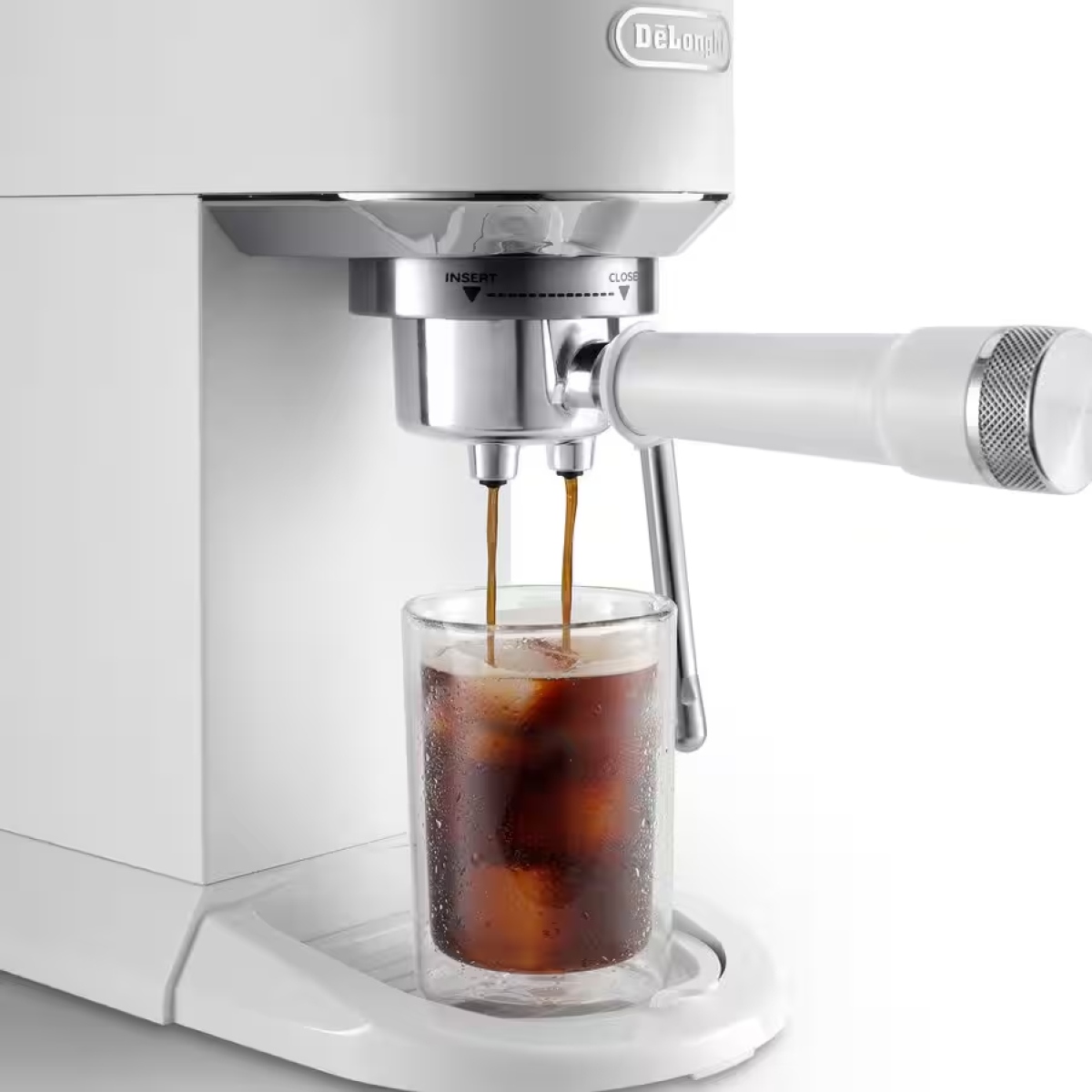 デロンギ エスプレッソ・カプチーノメーカー デディカ デュオ ホワイト EC890J-WI