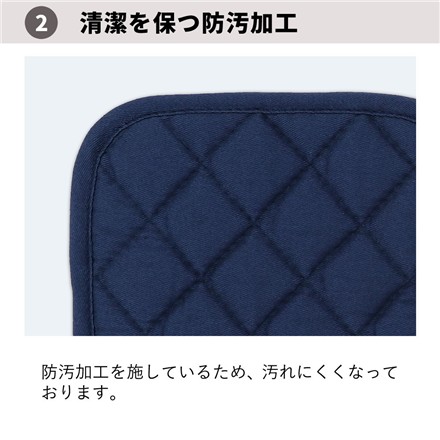 【キッチン用品】中山福 LIV PLUS(リブプラス) LV-0061 インディゴキッチン ミトンにもなる鍋敷き（メール便）