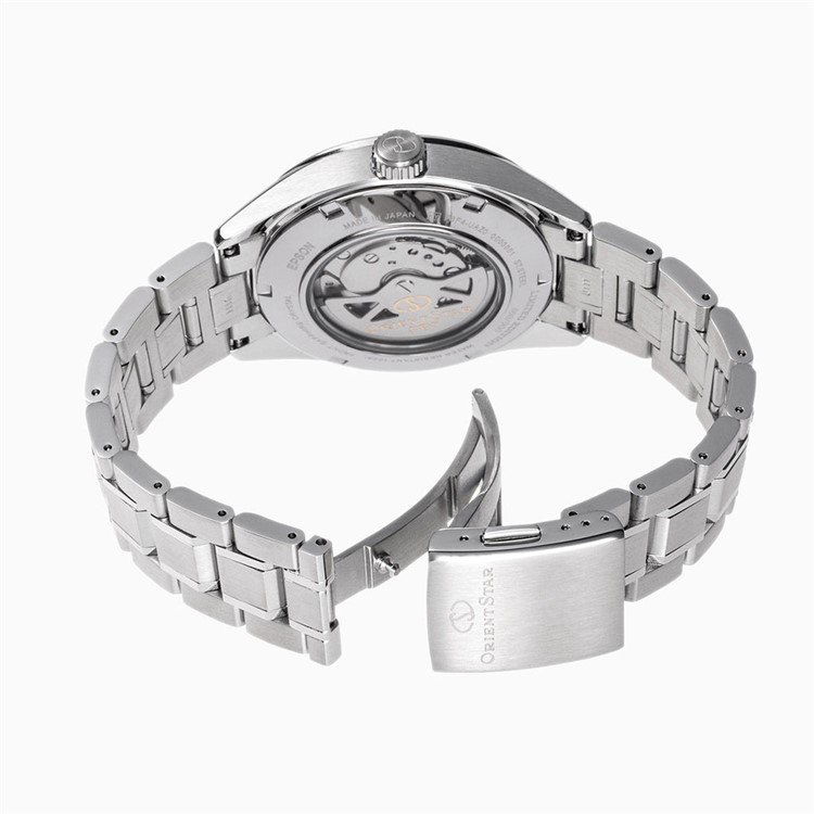 オリエントスター 腕時計 モダンスケルトン Moving Blue 雪景色 限定 自動巻 ステンレス メンズ 国内正規品 RK-AV0127L 丸型時計ケース付