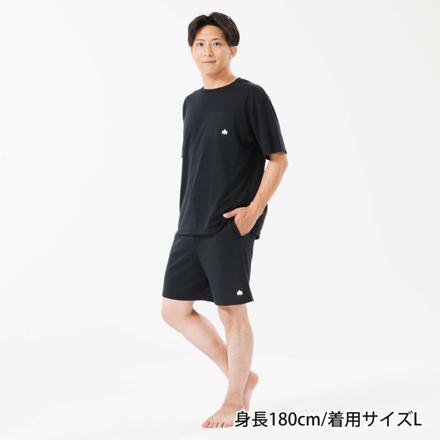 ロゴス LOGOS by LIPNER ボディリカバリー Tシャツ＆ショーツ ネイビー Mサイズ 上下セット 35503283 35504283