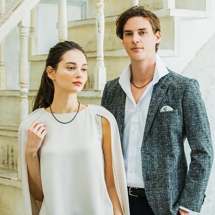 コラントッテ 磁気ネックレス LUCE α 100 ルーチェ アルファ ブラック Lサイズ ABARH01L & ハンドタオル & マイクロファイバークロス2枚入 セット