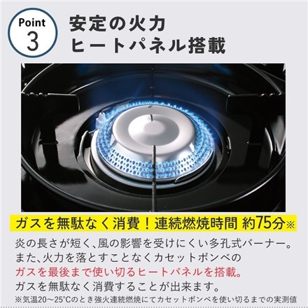 イワタニ カセットコンロ カセットフー タフまる ブラック CB-ODX-1-BK ステーキ鉄板プレート トング付き CB-A-STP セット