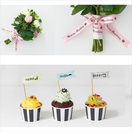 キングジム SR-GL2 クリーム ガーリーテプラ & SBM9P ダマスク(ピンク) マットラベル 9mm ＆ 電池 ＆クロス