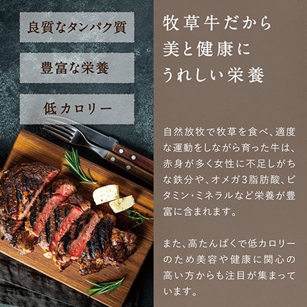 Dr.Beef 純日本産 グラスフェッドビーフ 黒毛和牛 リブロースステーキ 300g (150g×2枚)