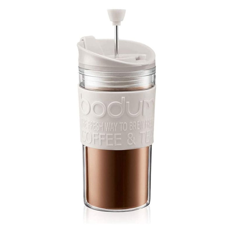 bodum ボダム 携帯用フレンチプレスコーヒーメーカー マグ用リッド付き プラスチック 350ml オフホワイト K11102-913