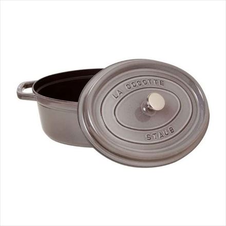 staub ストウブ ピコ・ココット オーバル 23cm グレー 40500-236 両手 鋳物 ホーロー 鍋 IH対応