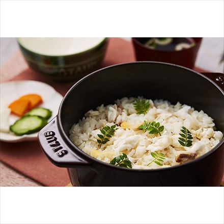 staub ストウブ ラ・ココット de GOHAN 16cm M ブラック 40509-655-0 ご飯鍋 炊飯 2合 鋳物 ホーロー鍋 炊飯器 IH対応