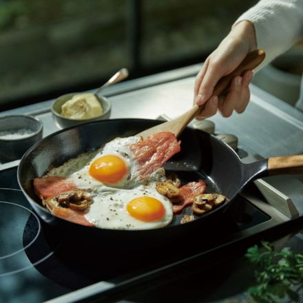 Vermicular バーミキュラ フライパン 26cm 深型 ハンドル材：オーク FP26D-OK