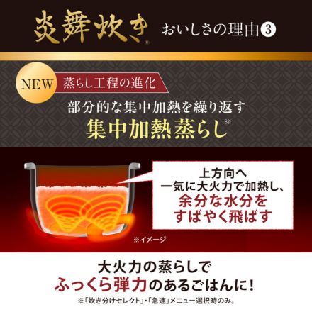 象印マホービン 炎舞炊き 圧力IH炊飯ジャー 5.5合 黒 NX-AB10-BZ